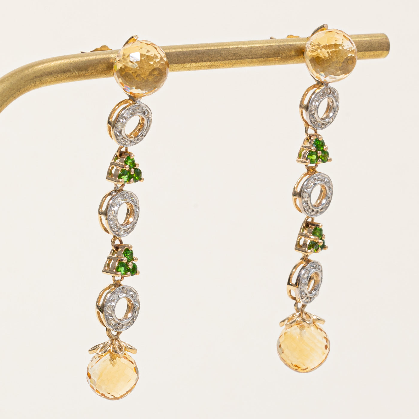 Multi Gemstones Drop Earrings | 12.44ctw |