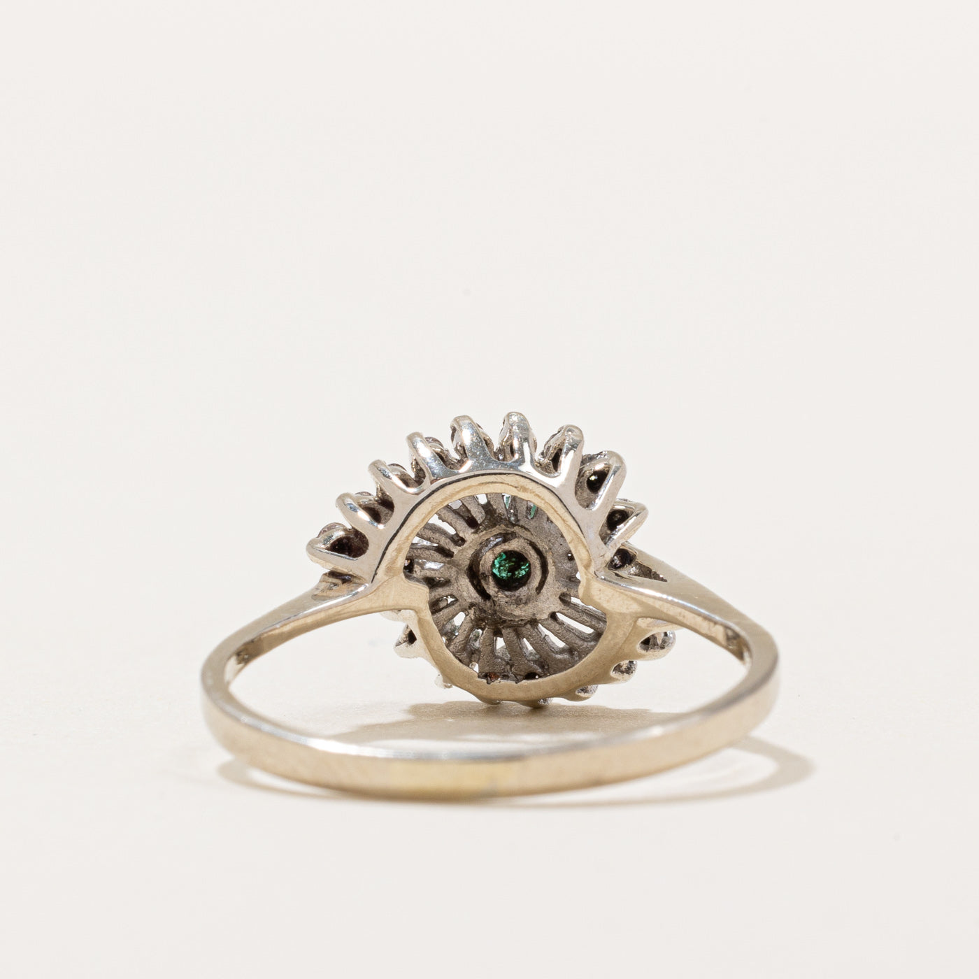 Emerald & Diamond Ring | 0.13ct, 0.10ctw | SZ 7.75 |