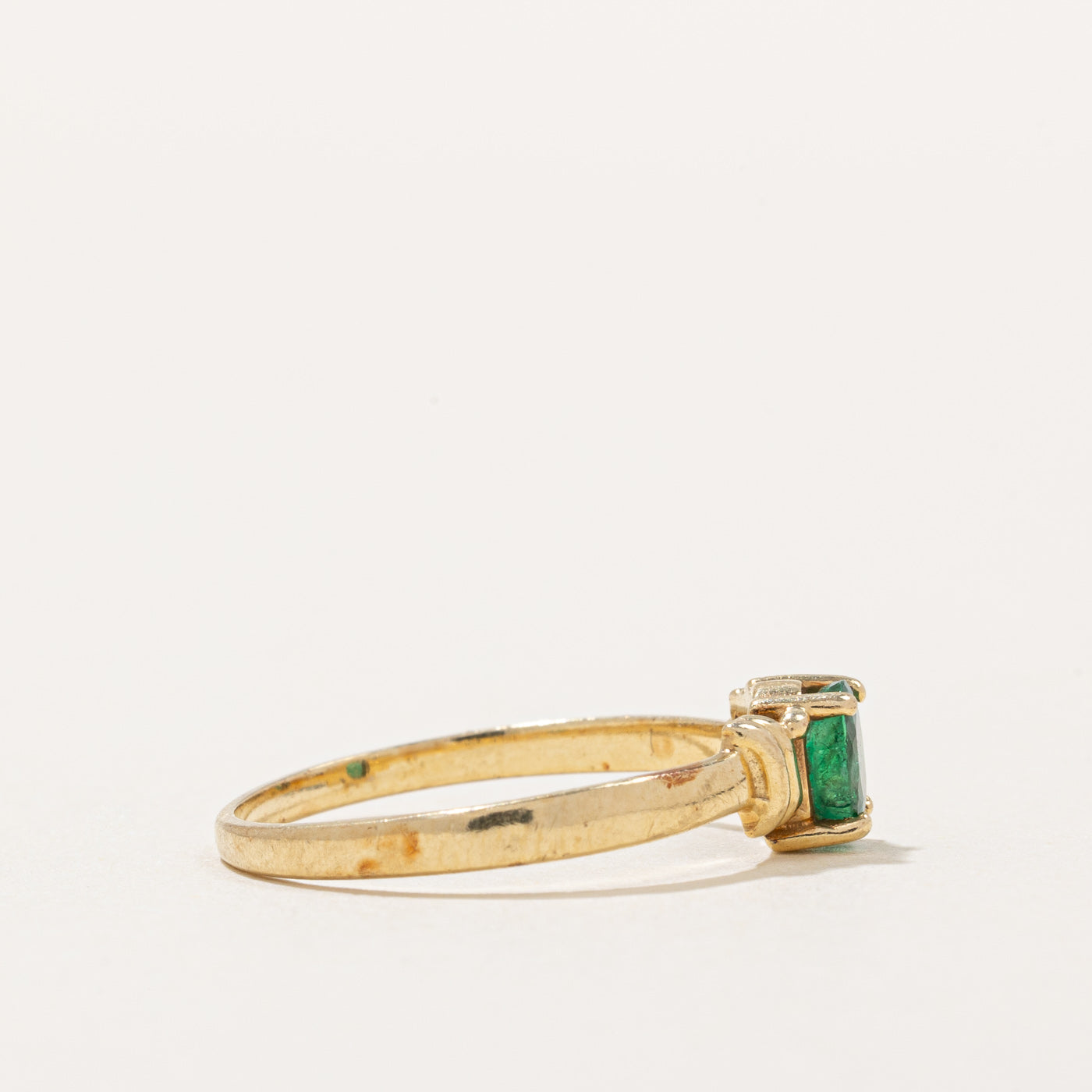 Bague émeraude | 0,30 ct | Taille 6,5 | 