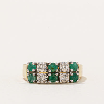 Emerald & Diamond Ring | 0.10ctw, 0.04ctw | SZ 4 |