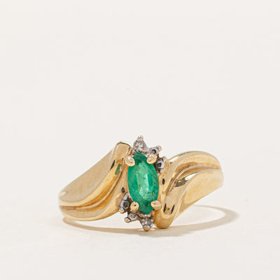 Emerald & Diamond Ring | 0.22ctw, 0.01ctw | SZ 6.75 |