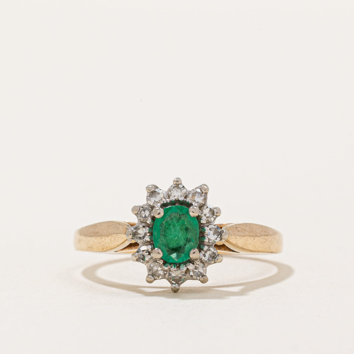 Emerald & Diamond Ring | 0.26ct, 0.12ctw | SZ 6 |