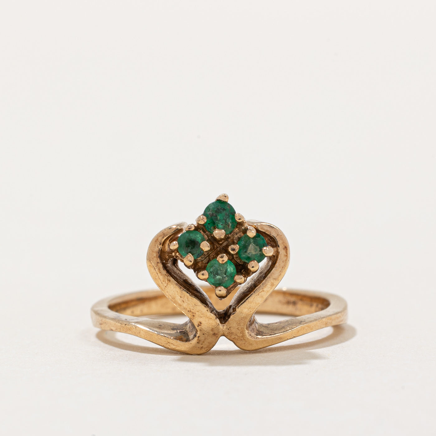 Ornate Emerald Ring | 0.08ctw | SZ 6.5 |