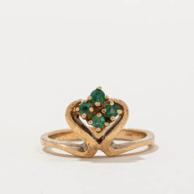 Ornate Emerald Ring | 0.08ctw | SZ 6.5 |