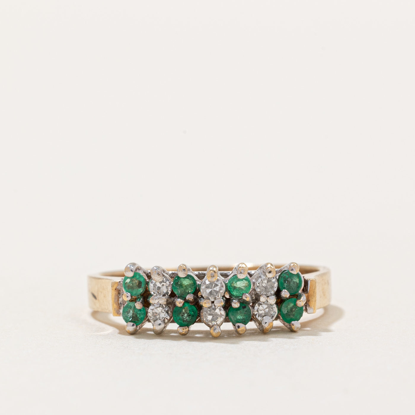 Emerald & Diamond Ring | 0.10ctw, 0.10ctw | SZ 6.25 |