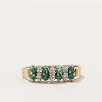 Emerald & Diamond Ring | 0.10ctw, 0.10ctw | SZ 6.25 |