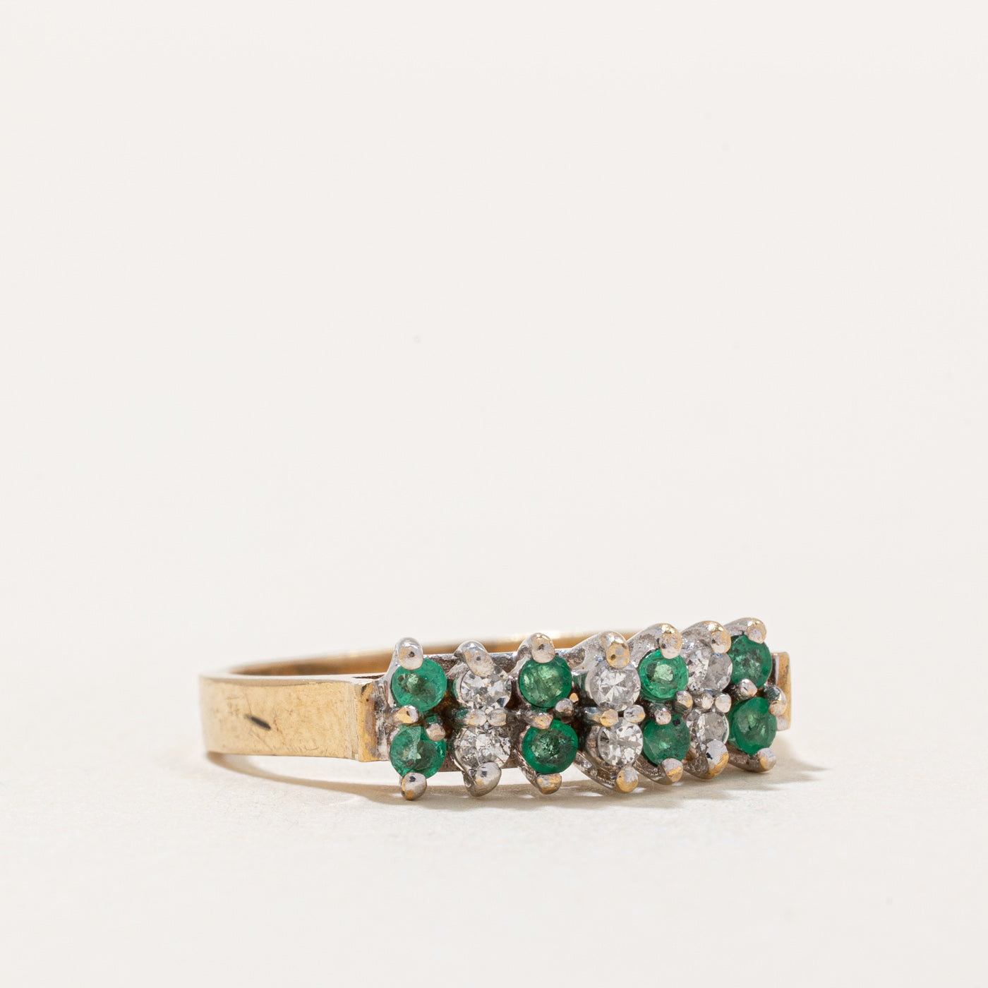 Emerald & Diamond Ring | 0.10ctw, 0.10ctw | SZ 6.25 |