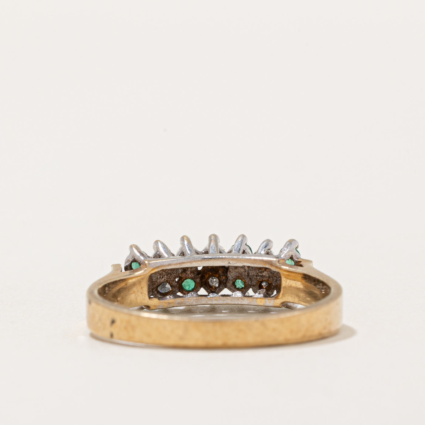 Emerald & Diamond Ring | 0.10ctw, 0.10ctw | SZ 6.25 |