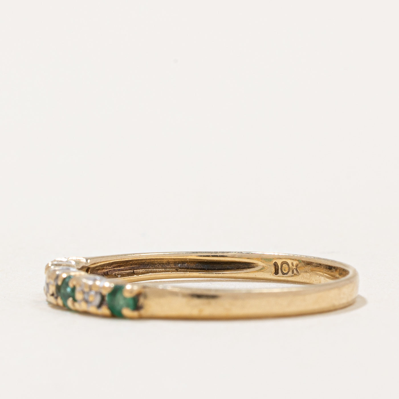 Emerald & Diamond Band | 0.06ctw, 0.01ctw | SZ 6 |