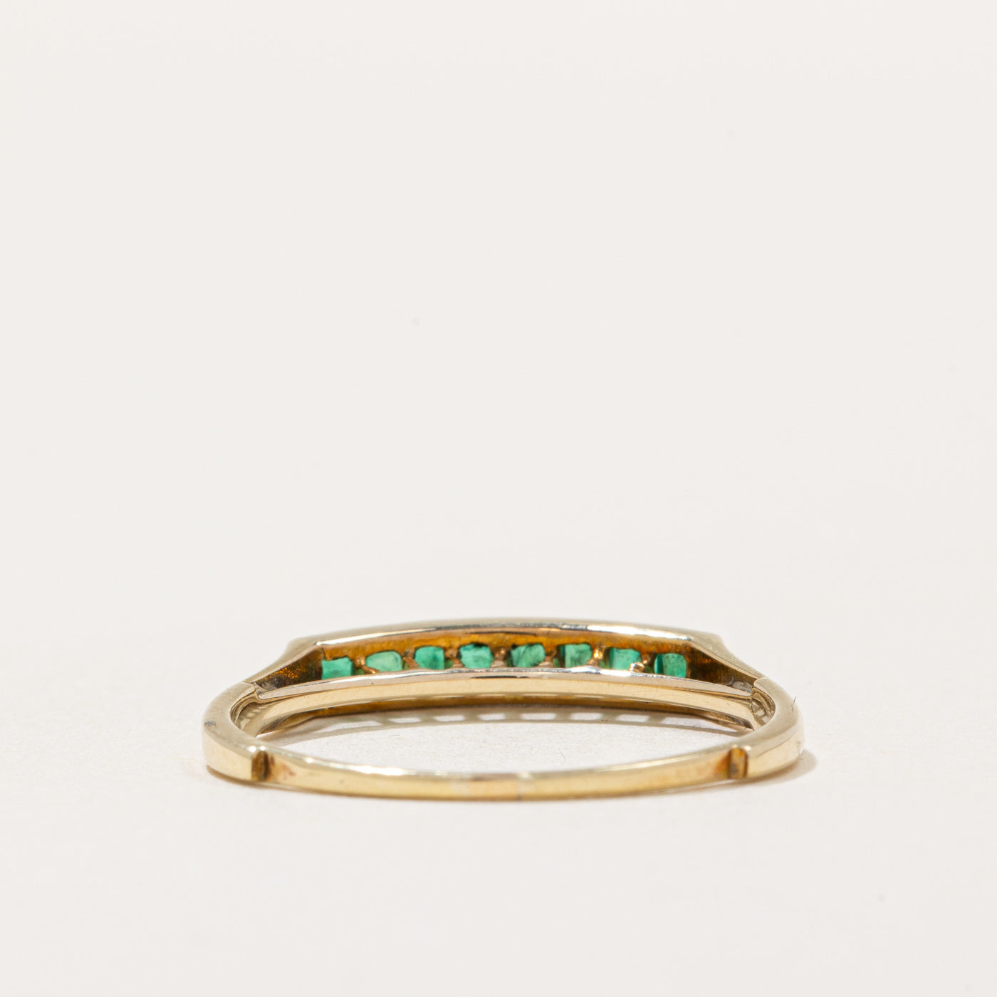 Bague émeraude taille carrée | 0,16 ct | Taille 7,5 | 