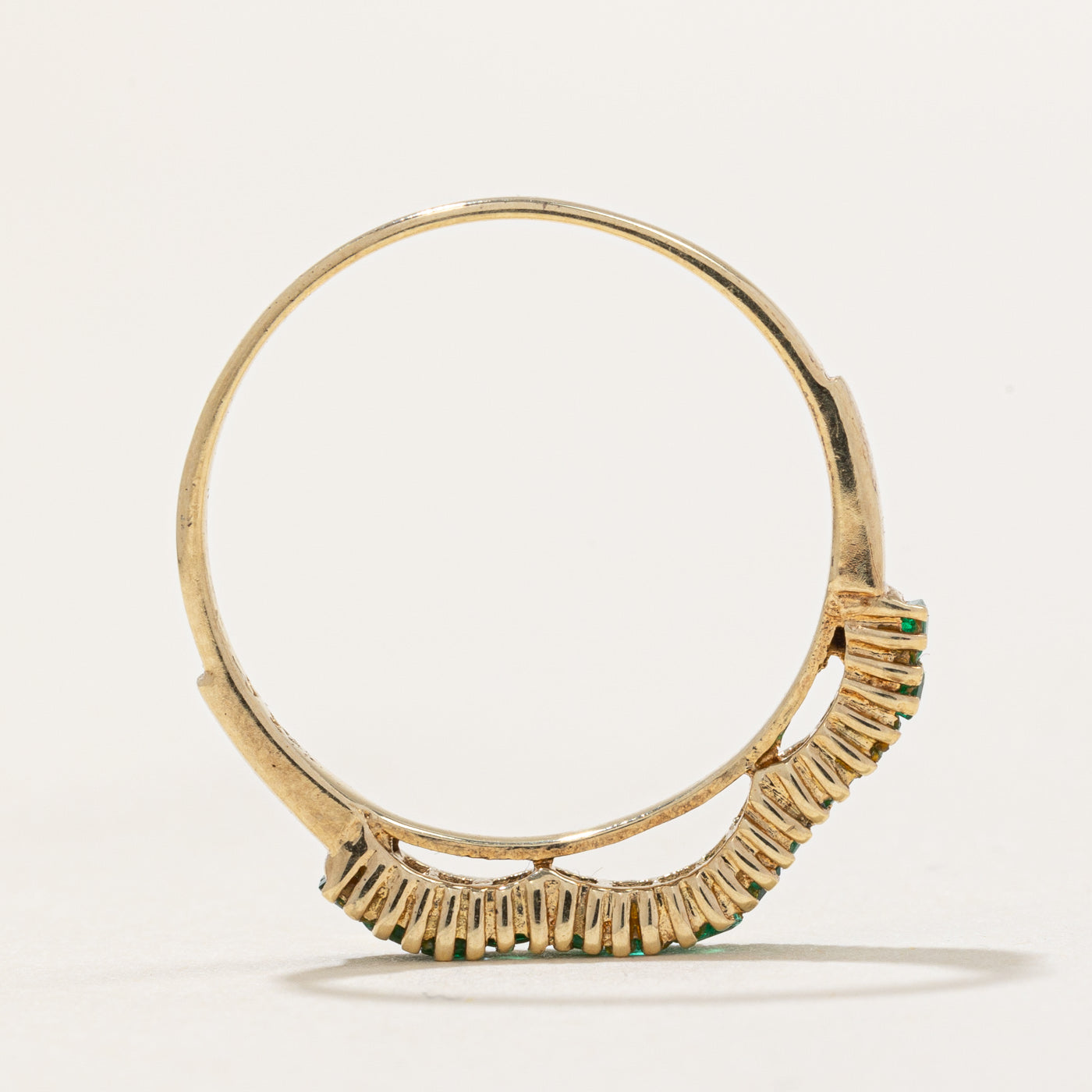 Bague Vague Émeraude | 0,22 ct | Taille 7,25 | 