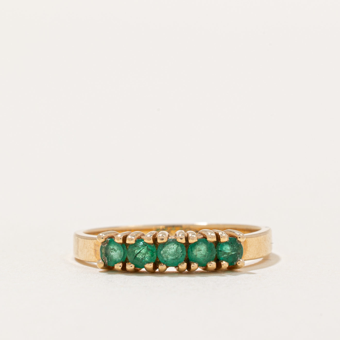 Five Stone Emerald Ring | 0.25ctw | SZ 6.25 |