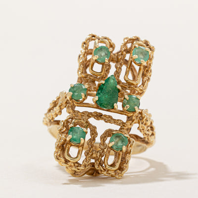 Emerald Cocktail Ring | 0.80ctw | SZ 7 |