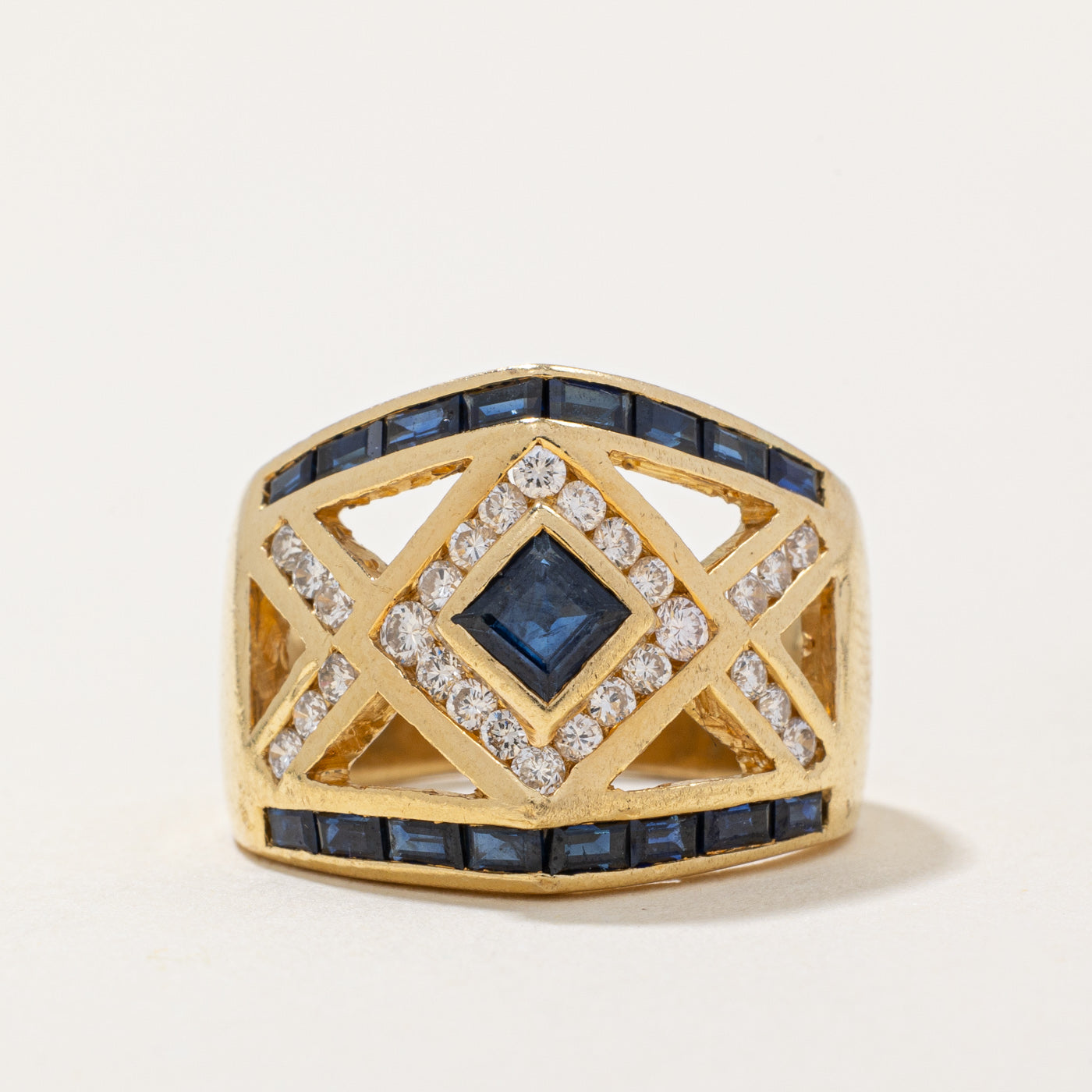 Sapphire & Diamond Cocktail Ring | 0.80ctw, 0.33ctw | SZ 5.25 |