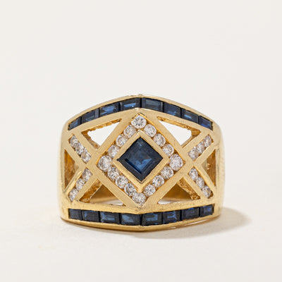 Sapphire & Diamond Cocktail Ring | 0.80ctw, 0.33ctw | SZ 5.25 |