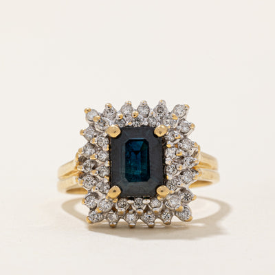 Sapphire & Diamond Cocktail Ring | 1.80ct, 0.42ctw | SZ 7.5 |