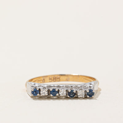 Sapphire & Diamond Ring | 0.09ctw, 0.07ctw | SZ 6 |