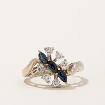 Diamond & Sapphire Cocktail Ring | 0.21ctw, 0.16ctw | SZ 4 |