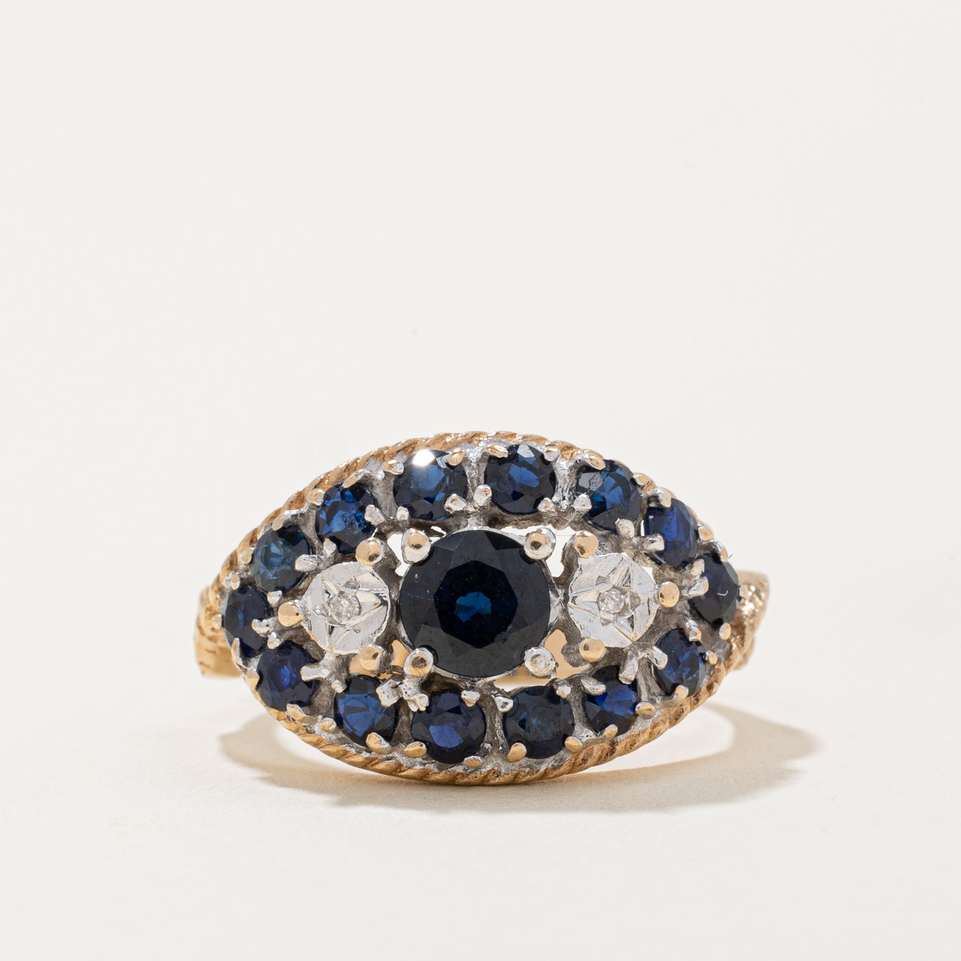 Bague Londres 1981 Saphir et Diamants | 1,20 ct, 0,01 ct | Taille 5,5 | 