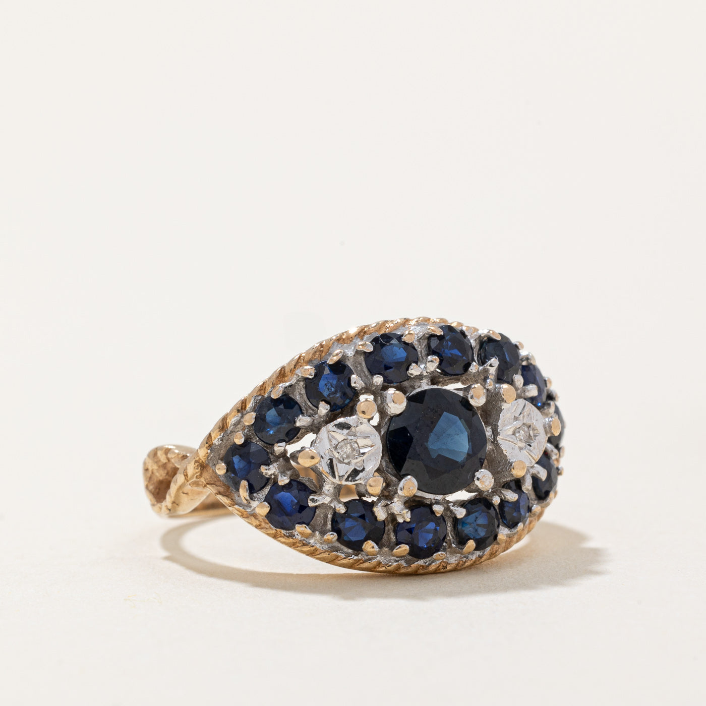Bague Londres 1981 Saphir et Diamants | 1,20 ct, 0,01 ct | Taille 5,5 | 