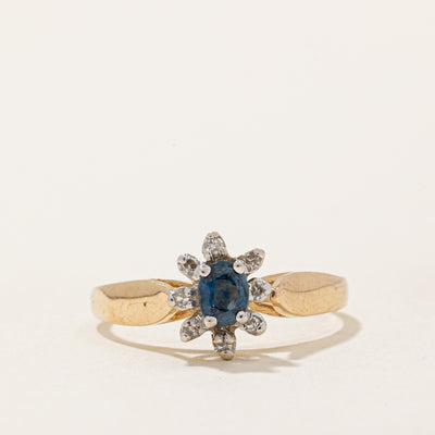 Sapphire & Diamond Halo Ring | 0.20ct, 0.04ctw | SZ 5.5 |