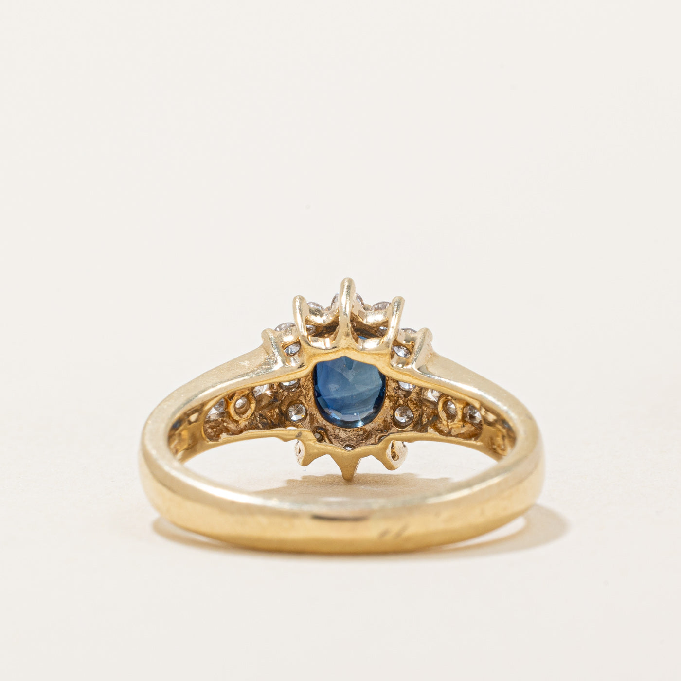 Sapphire & Diamond Halo Ring | 0.48ct, 0.21ctw | SZ 4.5 |