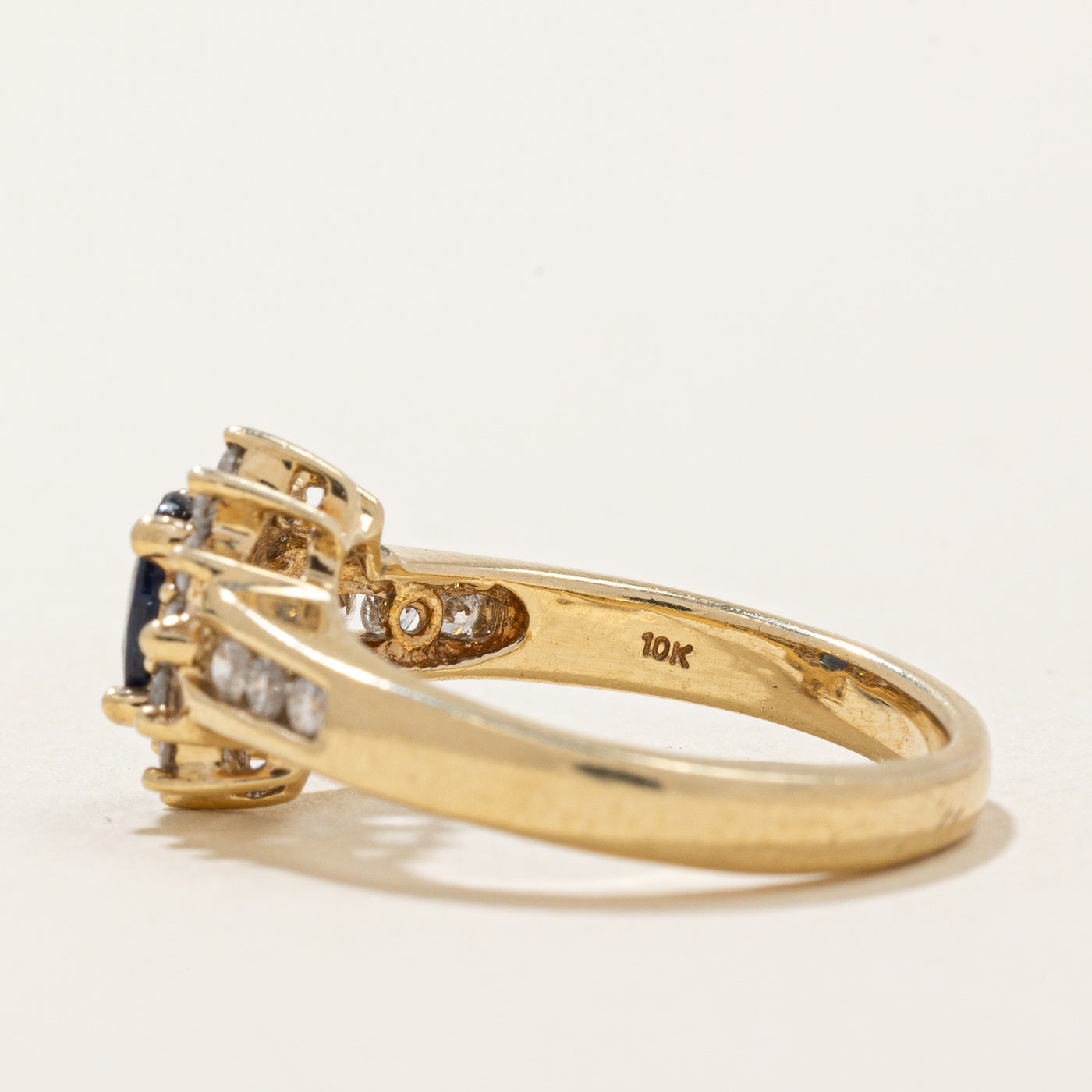 Sapphire & Diamond Halo Ring | 0.48ct, 0.21ctw | SZ 4.5 |