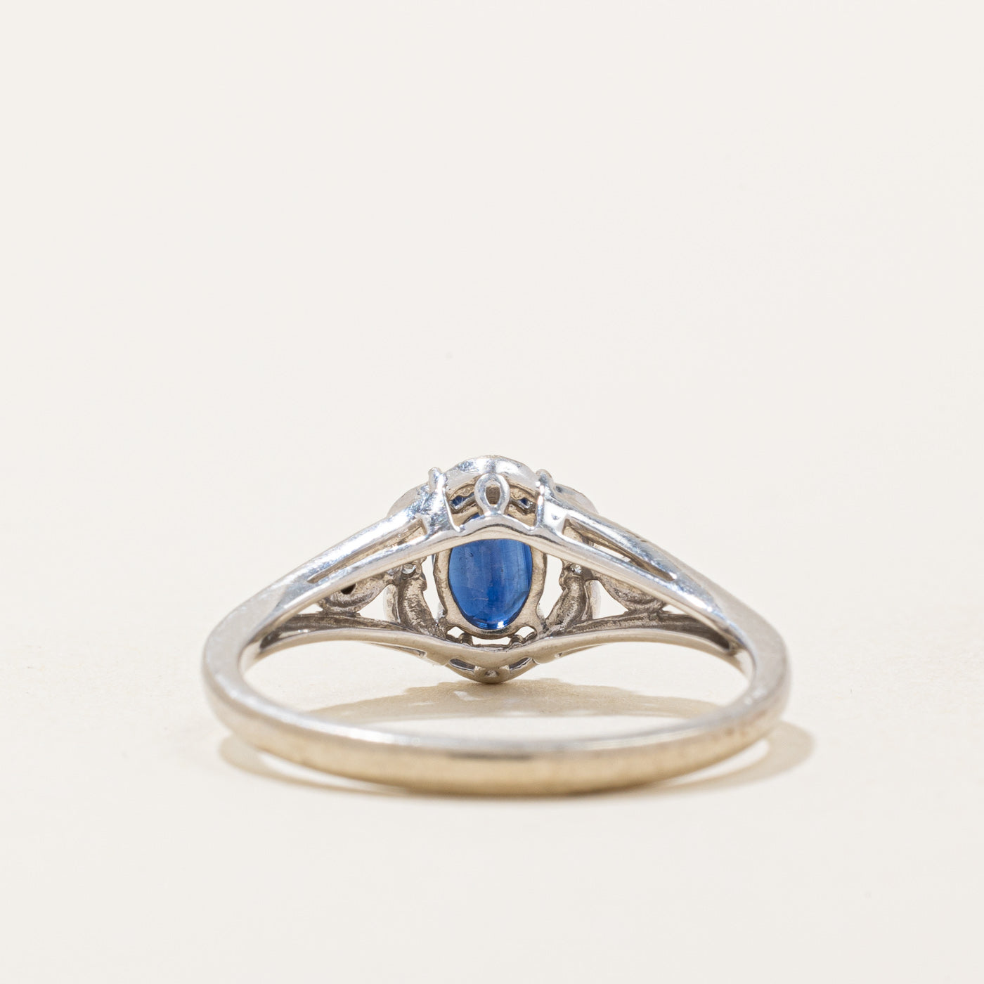 Blue & Clear Sapphire Ring | 0.42ct, 0.01ctw | SZ 6.75 |