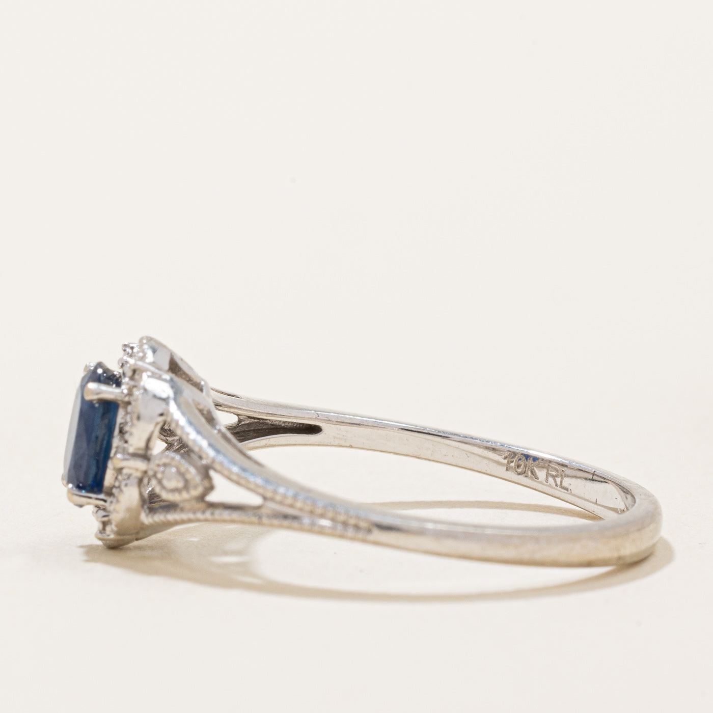 Blue & Clear Sapphire Ring | 0.42ct, 0.01ctw | SZ 6.75 |