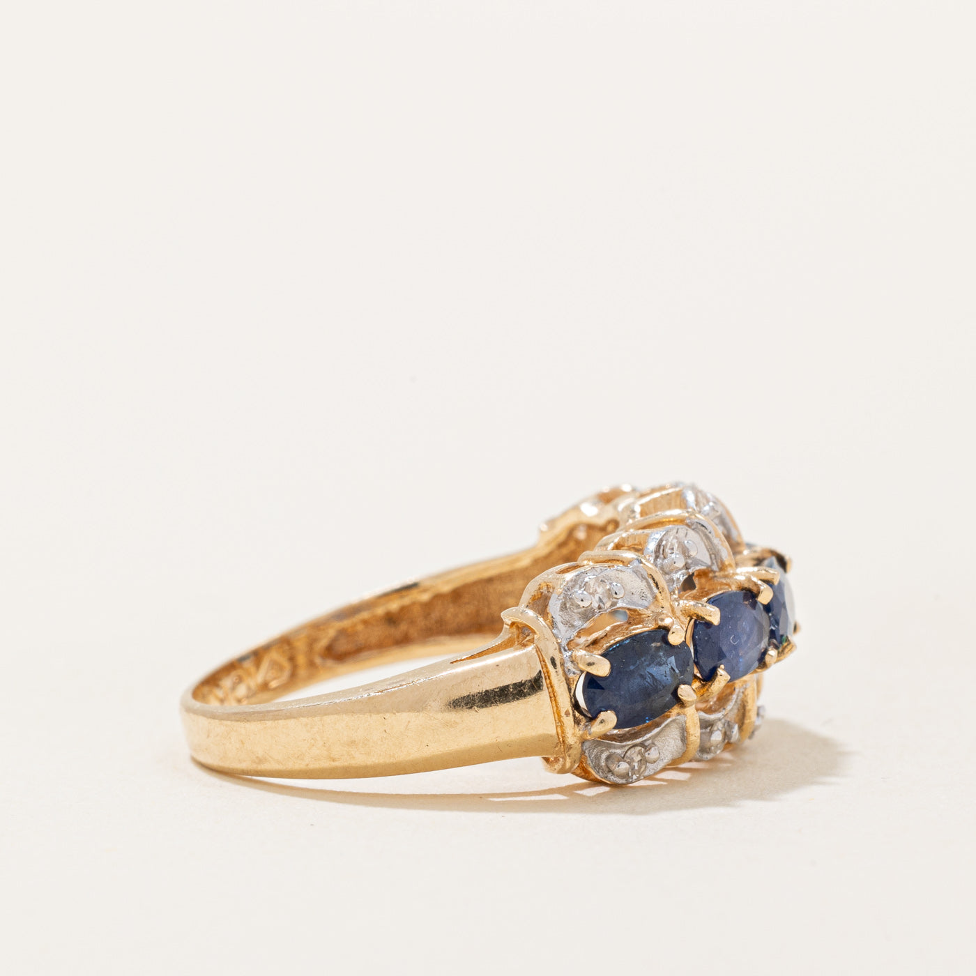 Sapphire & Diamond Cocktail Ring | 1.25ctw, 0.05ctw | SZ 5.75 |