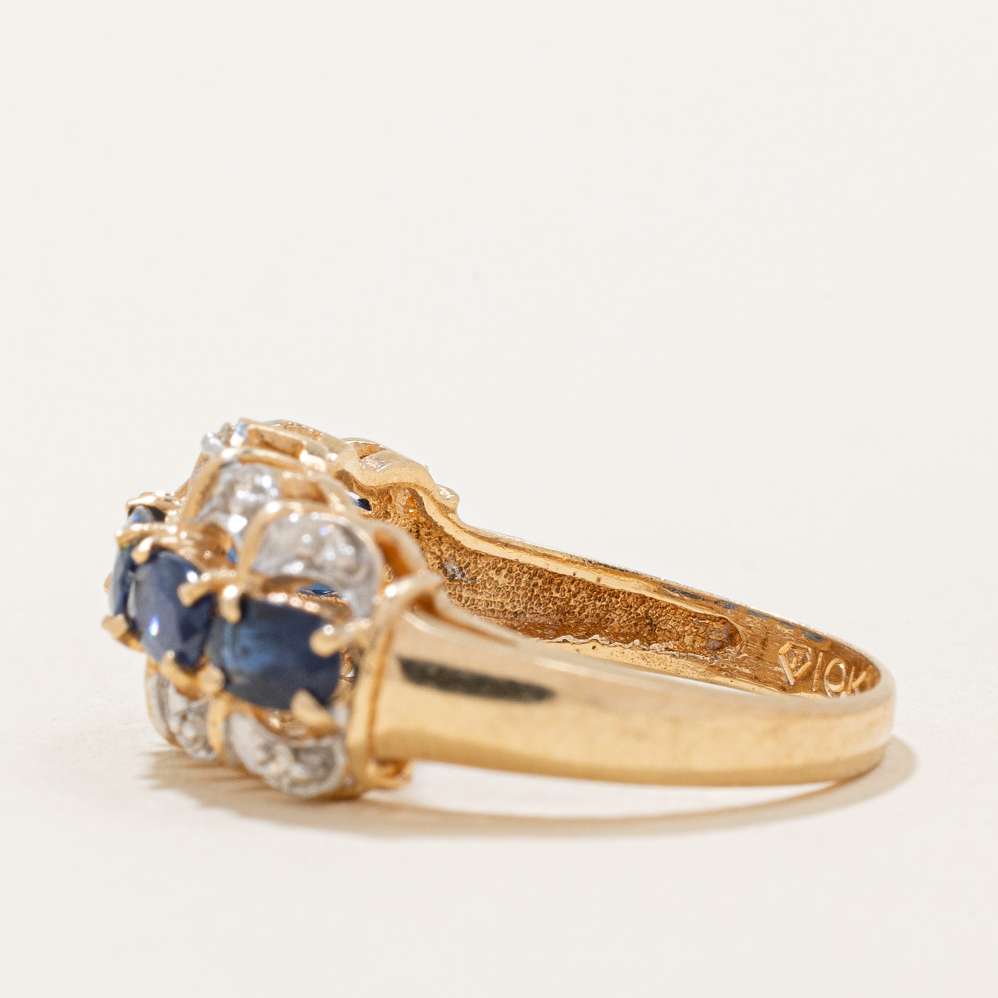 Sapphire & Diamond Cocktail Ring | 1.25ctw, 0.05ctw | SZ 5.75 |