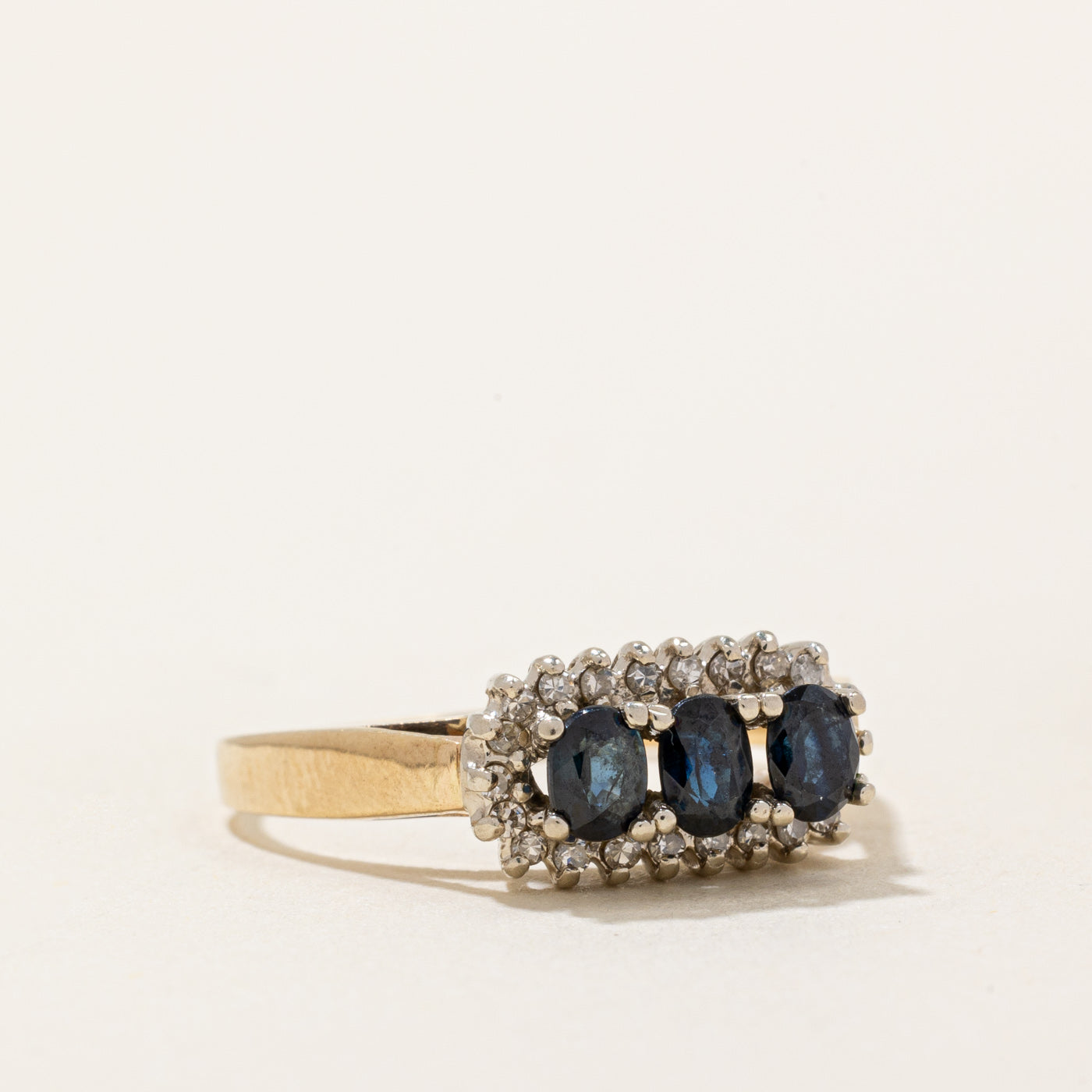 Sapphire & Diamond Halo Ring | 0.60ctw, 0.10ctw | SZ 6.75 |