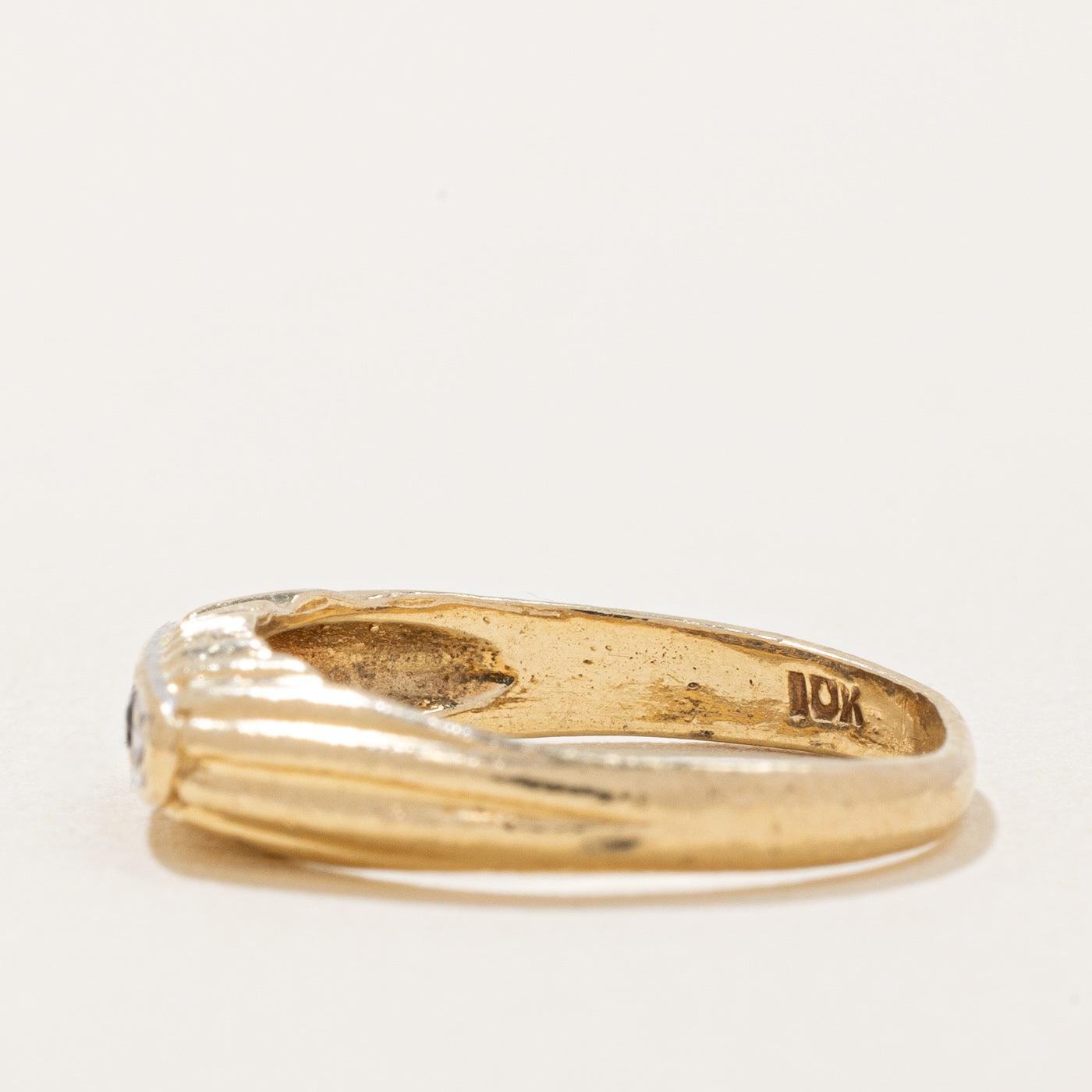 Bague saphir et diamants | 0,02 ct, 0,03 ct | Taille 5 | 