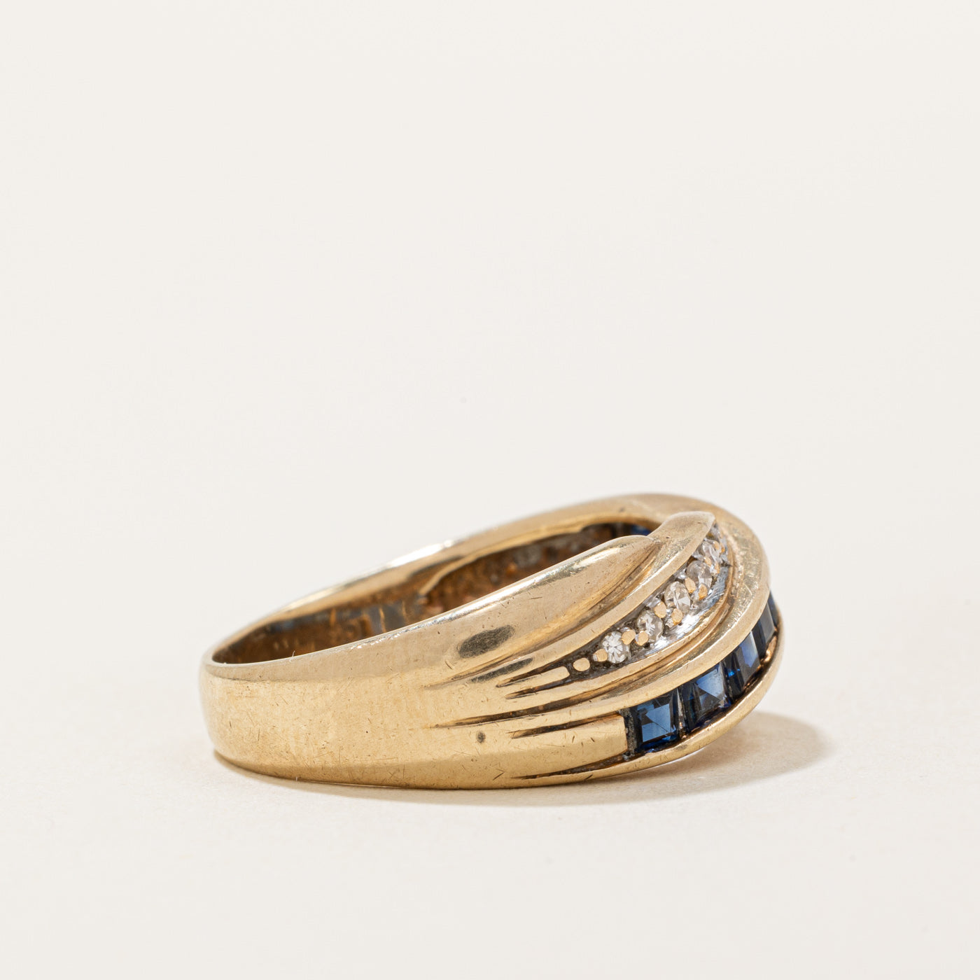 Sapphire & Diamond Waterfall Ring | 0.50ctw, 0.10ctw | SZ 7 |