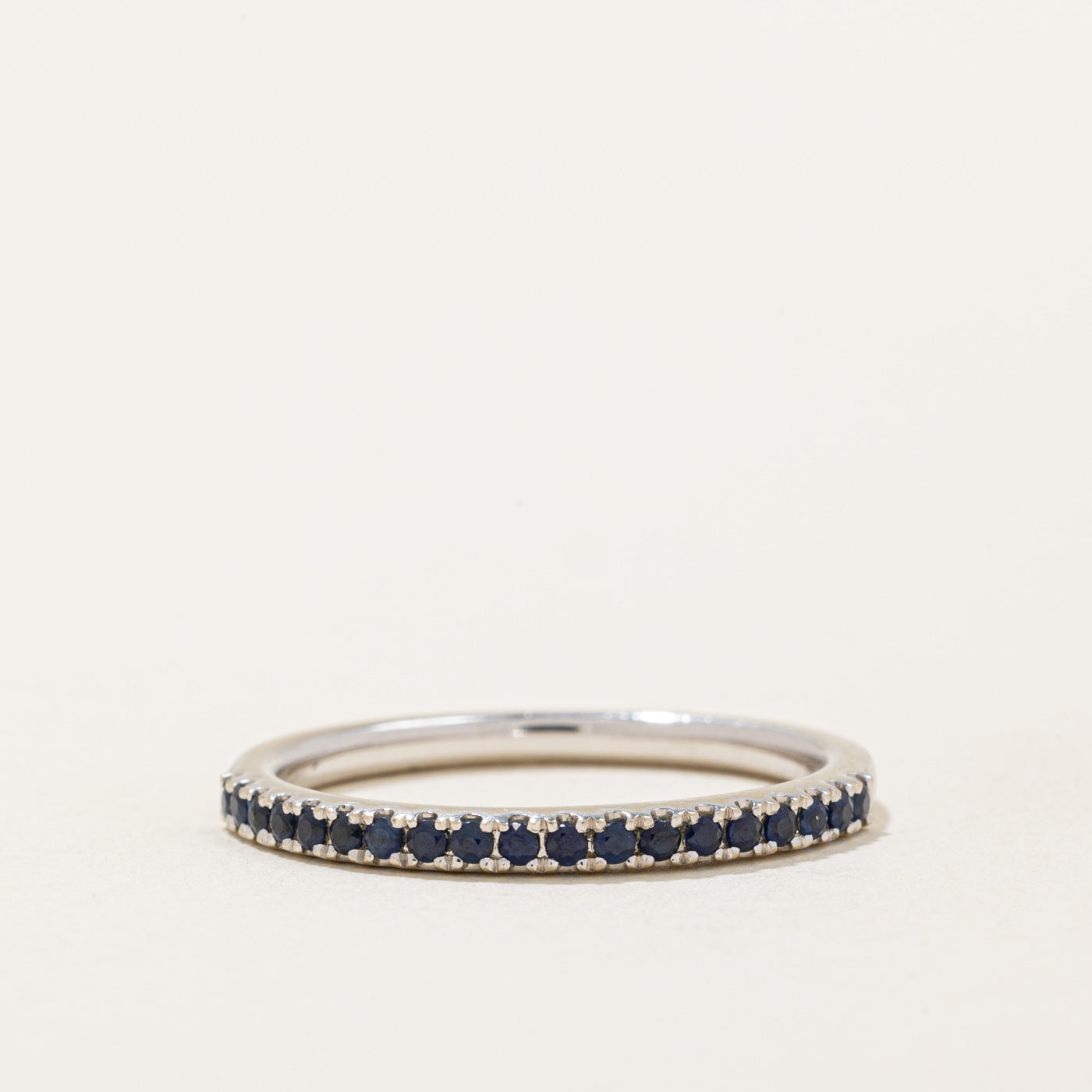 Natural & Synthetic Sapphire Half Eternity Ring | 0.25ctw | SZ 10 |