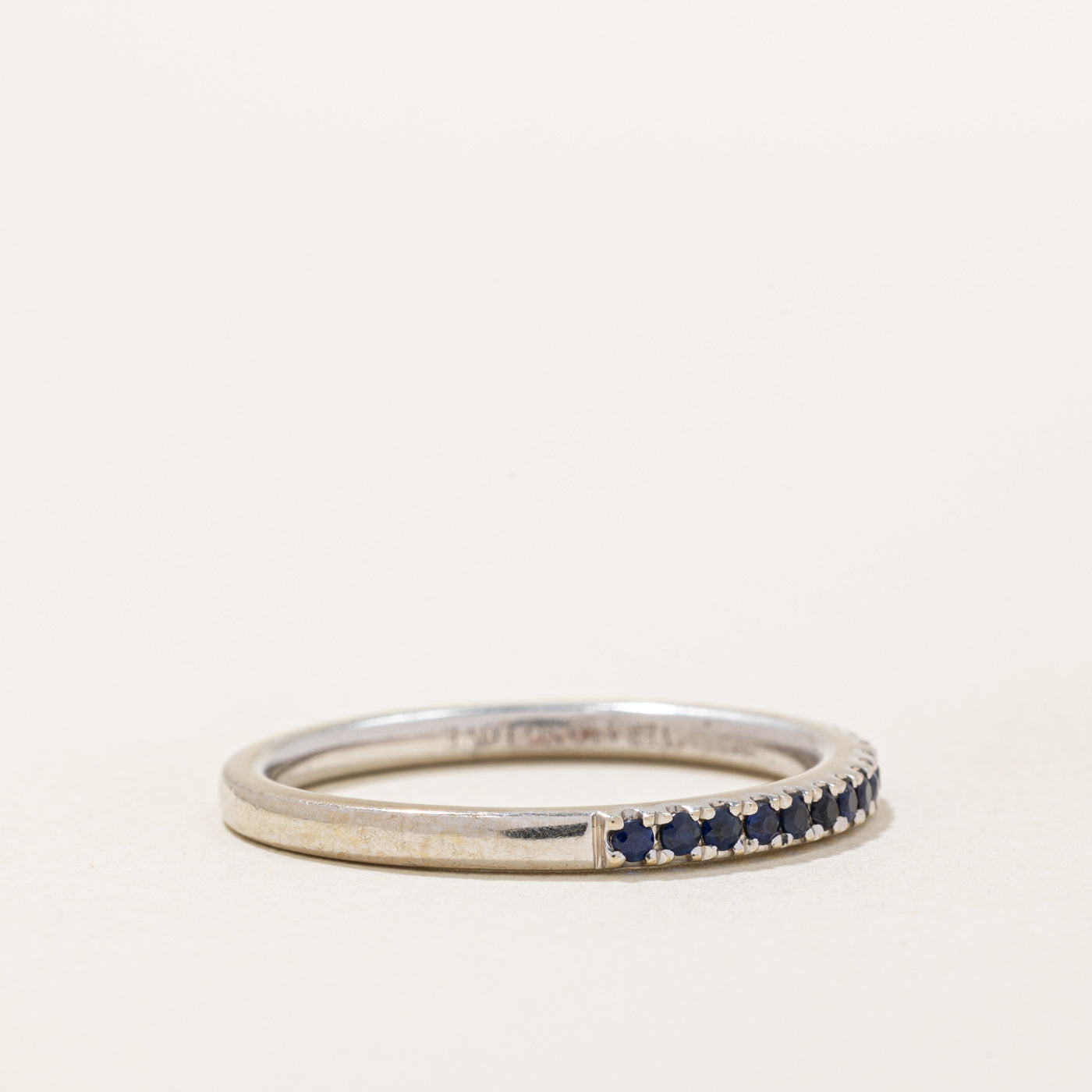 Natural & Synthetic Sapphire Half Eternity Ring | 0.25ctw | SZ 10 |