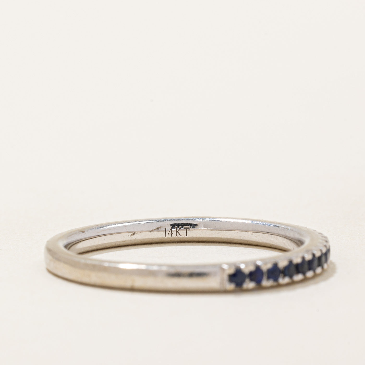 Natural & Synthetic Sapphire Half Eternity Ring | 0.25ctw | SZ 10 |
