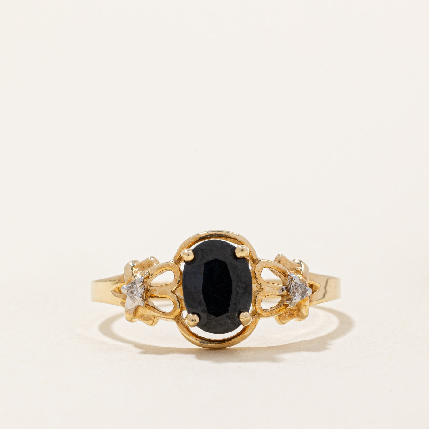 Blue & White Sapphire Ring | 0.75ct, 0.01ctw | SZ 6.75 |