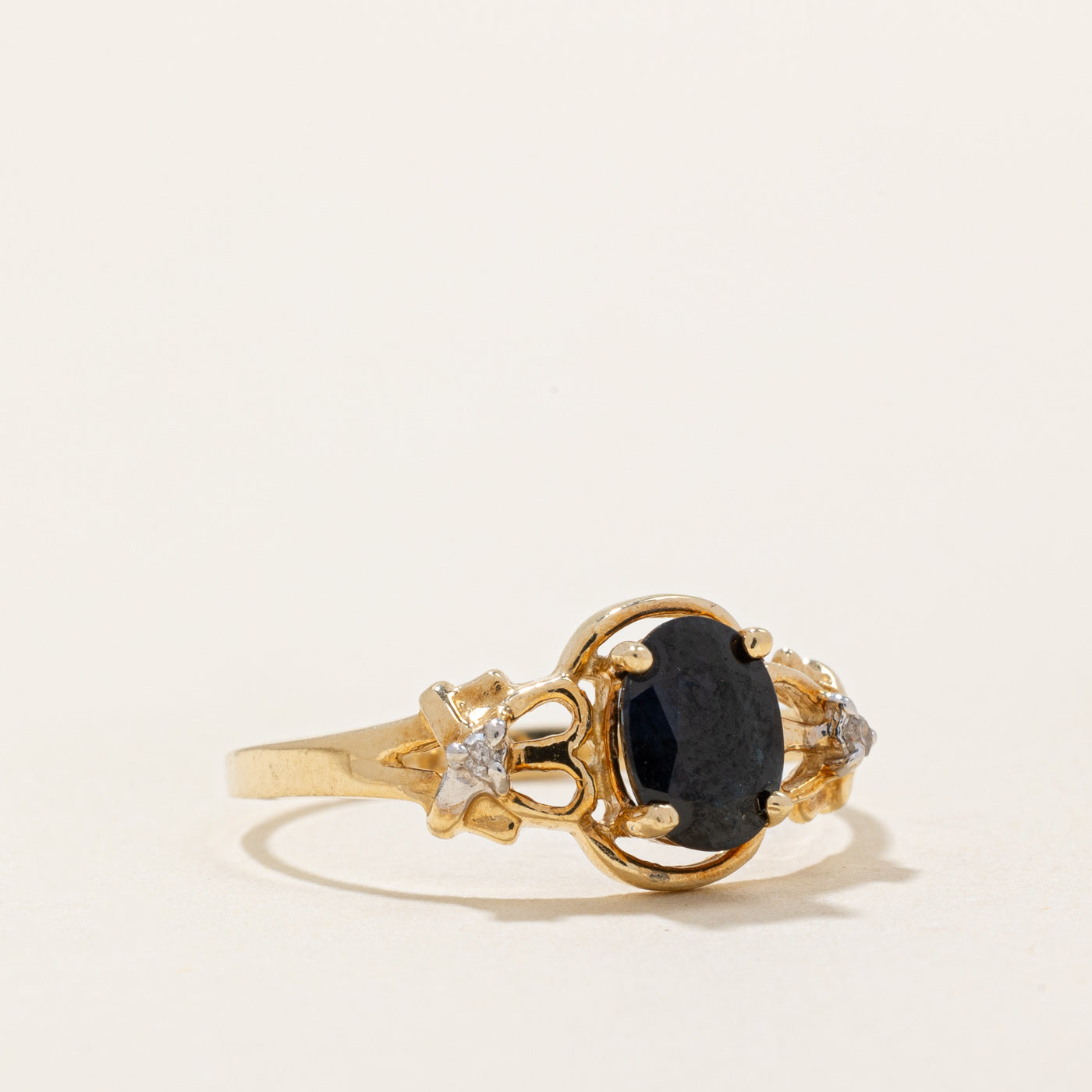 Blue & White Sapphire Ring | 0.75ct, 0.01ctw | SZ 6.75 |