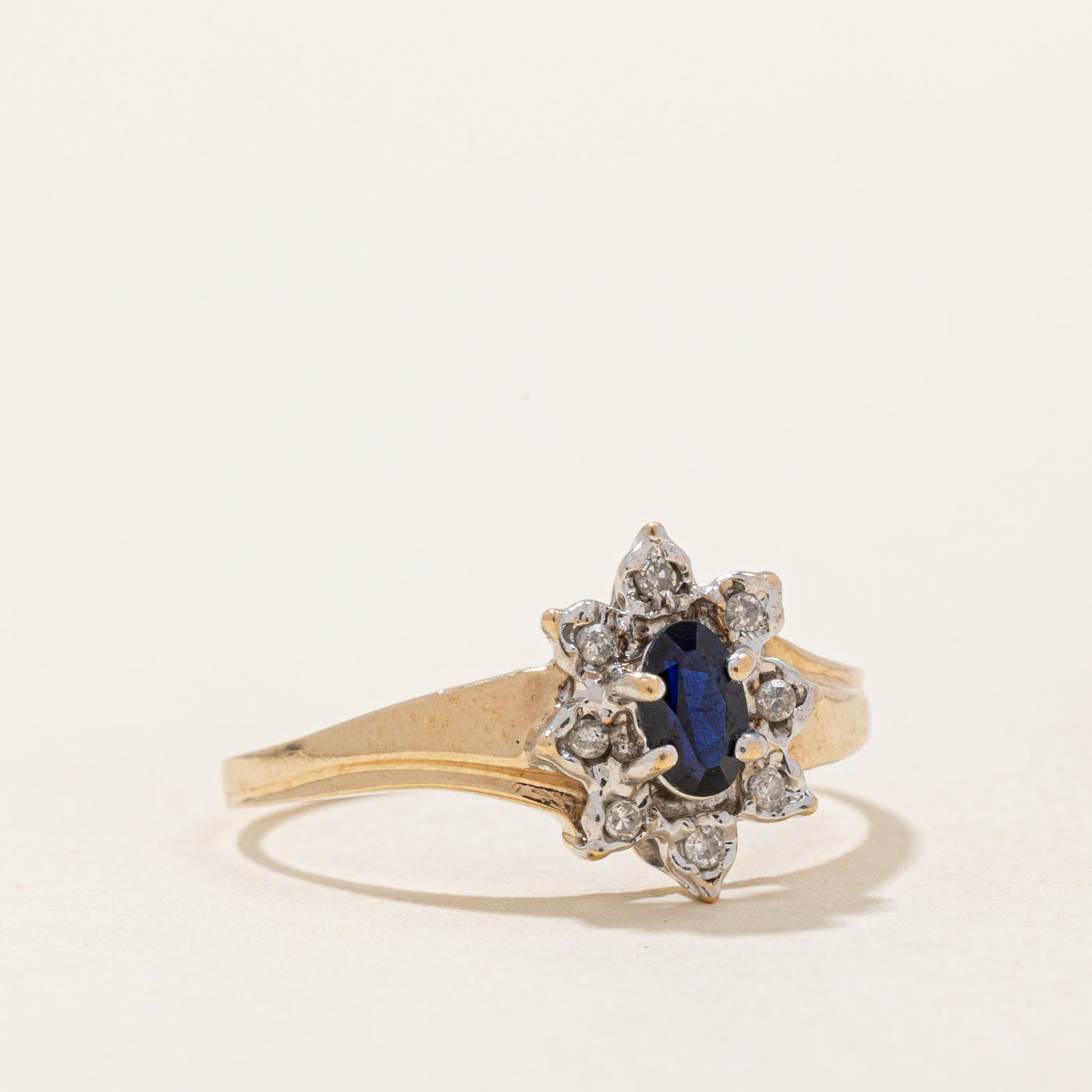 Synthetic Sapphire & Natural Diamond Ring | 0.20ct, 0.04ctw | SZ 7 |