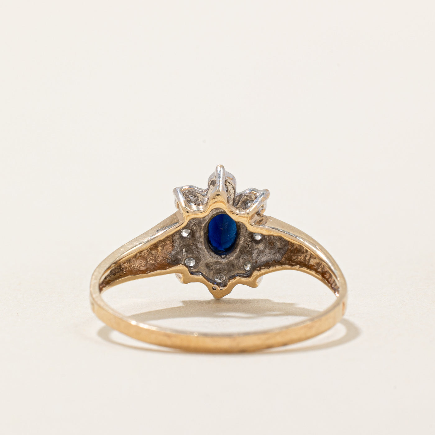 Synthetic Sapphire & Natural Diamond Ring | 0.20ct, 0.04ctw | SZ 7 |