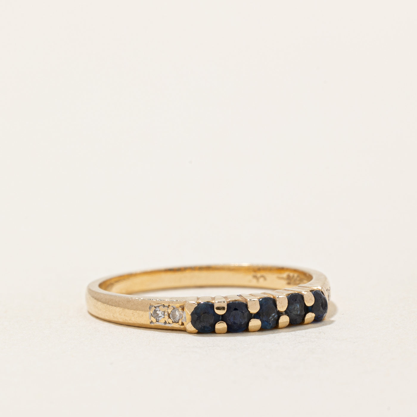 Sapphire & Diamond Ring | 0.03ctw, 0.02ctw | SZ 5.75 |