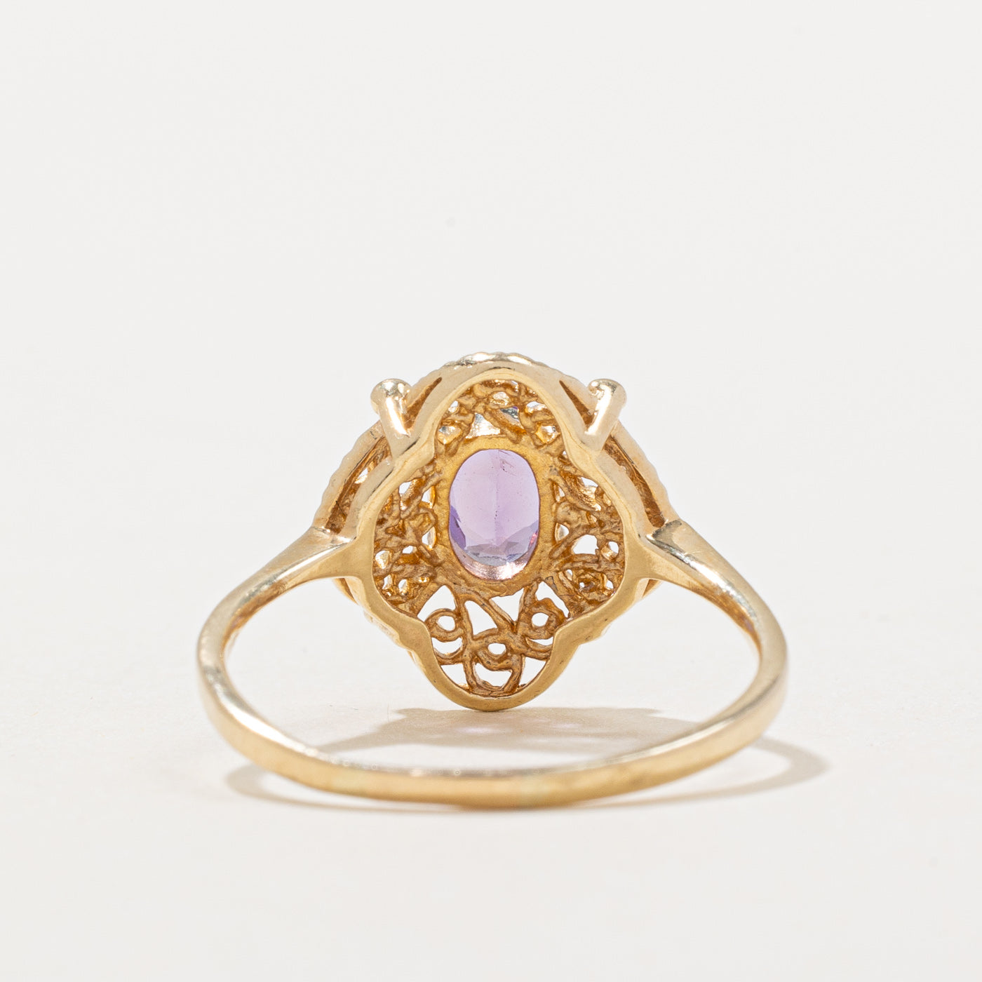 Bague en treillis d'améthyste | 0,70 ct | Taille 7,5 | 