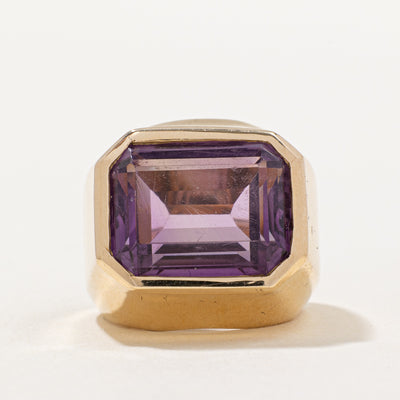Emerald Cut Amethyst Cocktail Ring | 11.00ct | SZ 5 |