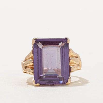 Synthetic Colour Change Sapphire Cocktail Ring | 12.50ct | SZ 5.75 |