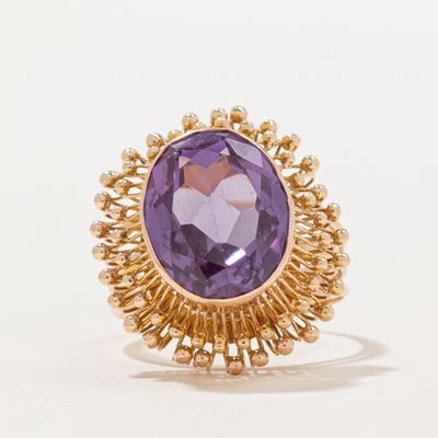 Synthetic Sapphire Cocktail Ring | 10.00ct | SZ 8.5 |