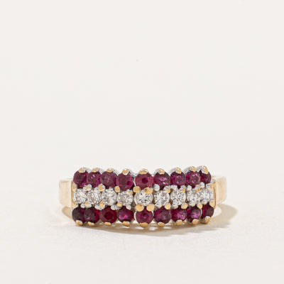 Ruby & Diamond Cocktail Ring | 0.55ctw, 0.18ctw | SZ 5.25 |