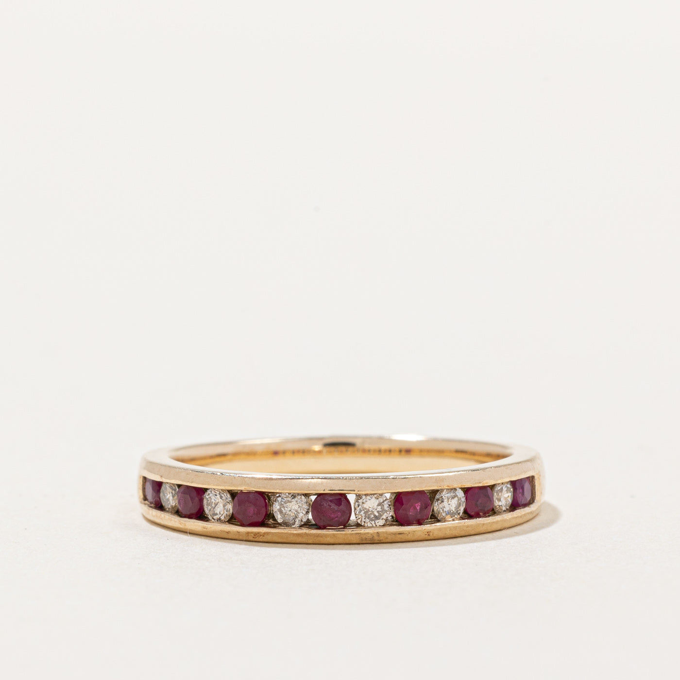 'Michael Hill' Channel Set Ruby & Diamond Band | 0.21ctw, 0.12ctw | SZ 7 |