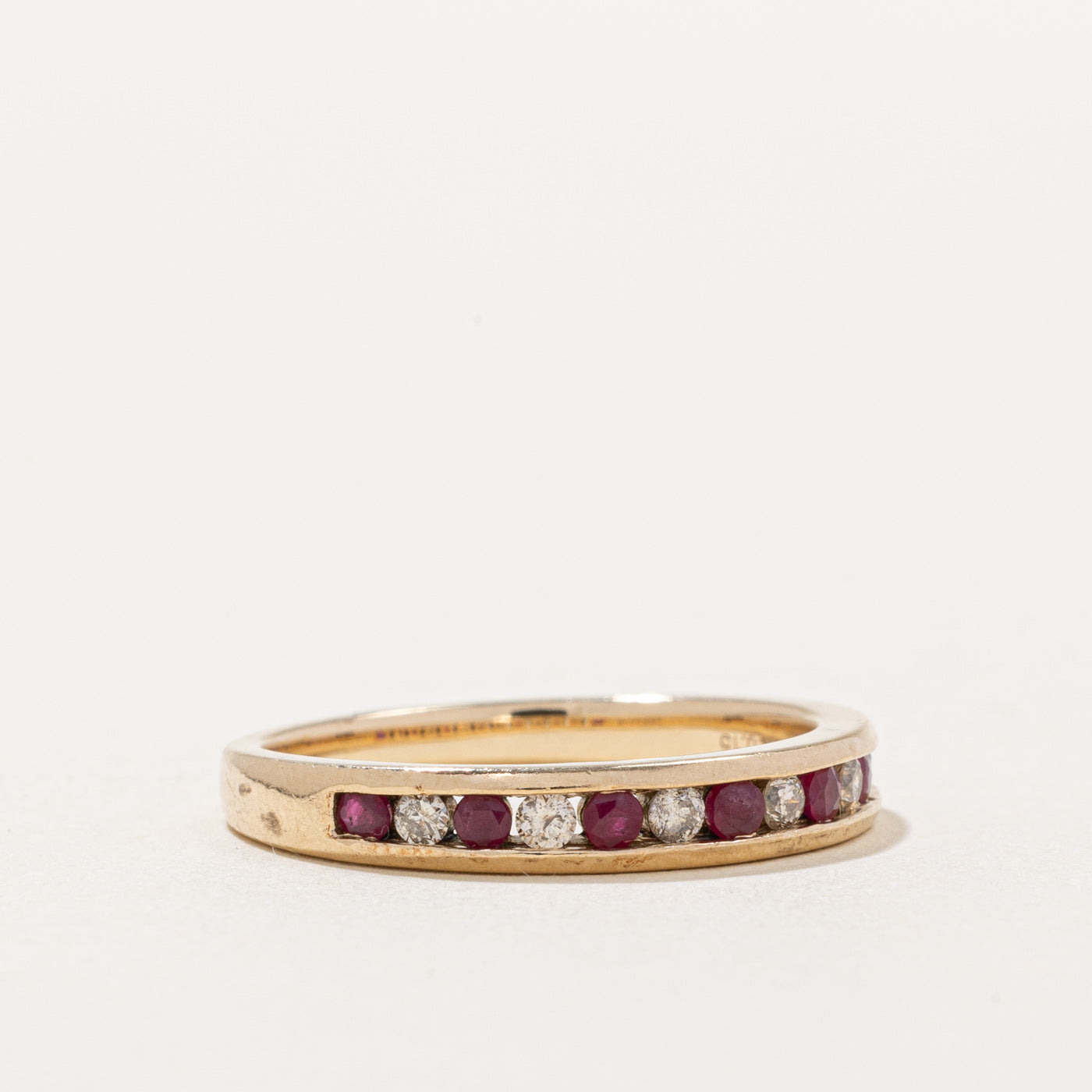 'Michael Hill' Channel Set Ruby & Diamond Band | 0.21ctw, 0.12ctw | SZ 7 |