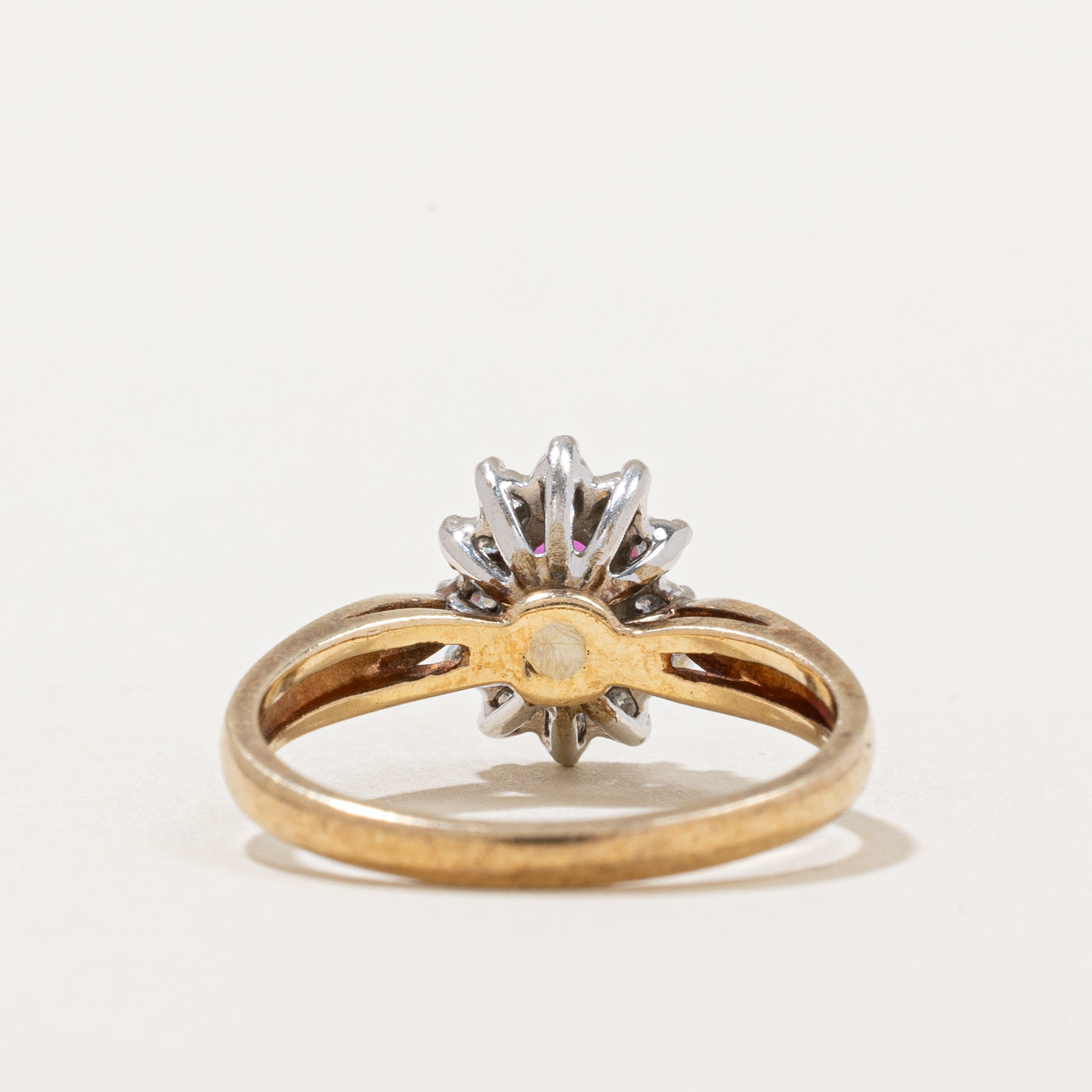 Ruby & Diamond Halo Ring | 0.50ct, 0.10ctw | SZ 6 |